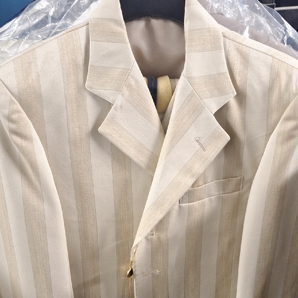 Stacy Adams Light Tan Striped Blazer